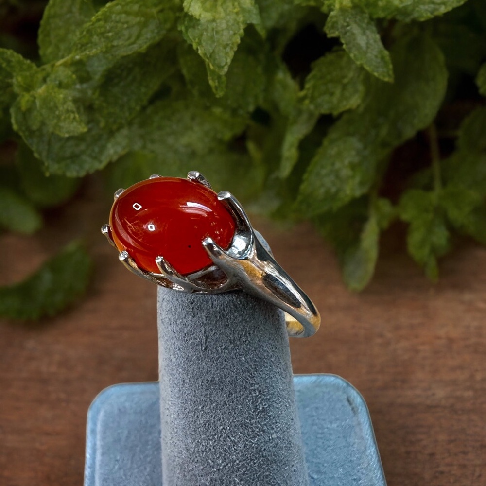 Carnelian Sterling Silver Ring - Picture 4 of 11
